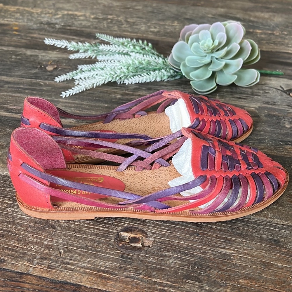 ❌SOLD OUT❌  VINTAGE leather sandals from Brazil - NEW - size 8 & 8.5 - Picture 5 of 8